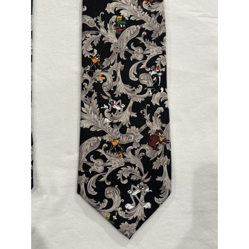 Looney Tunes Marvin the Martian Bugs Taz Devil Daffy Tie 2000‎ Warner Bros Men